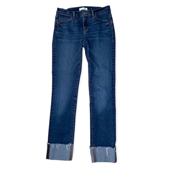 LOFT Modern Straight Rolled Cuff Ankle Jeans - Picture 4 of 11